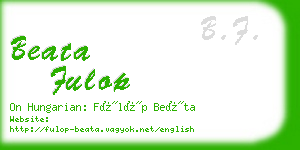 beata fulop business card